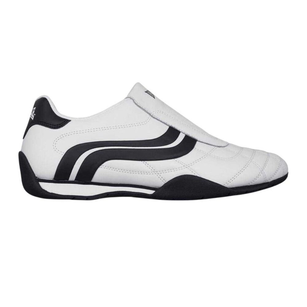 Lonsdale Mens Camden Leather Slip-on Sneakers / White/Navy
